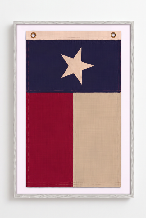 Vertical Large Framed Texas Flag Wall Art – Modern Black Frame, White Mat, Patriotic Lone Star Décor