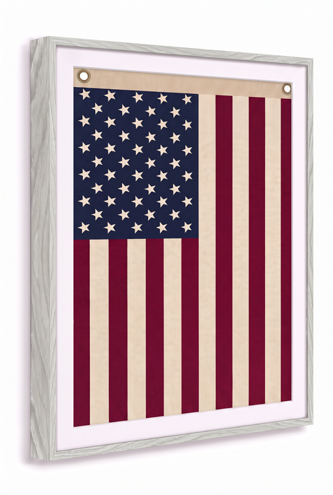 Vertical Framed American Flag Wall Art – Patriotic USA Display