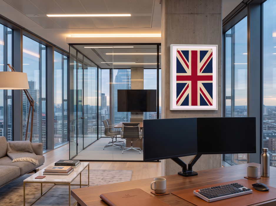 Vertical Union Jack flag , Real Cotton Cloth, USA