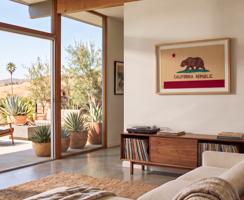 California Flag , Real Cotton Cloth, USA