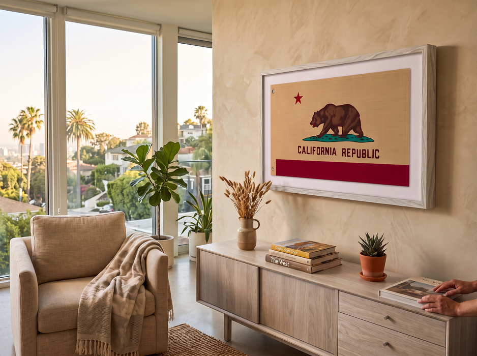 California Flag , Real Cotton Cloth, USA