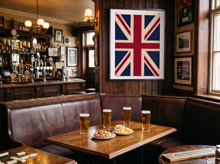 Vertical Union Jack flag , Real Cotton Cloth, USA