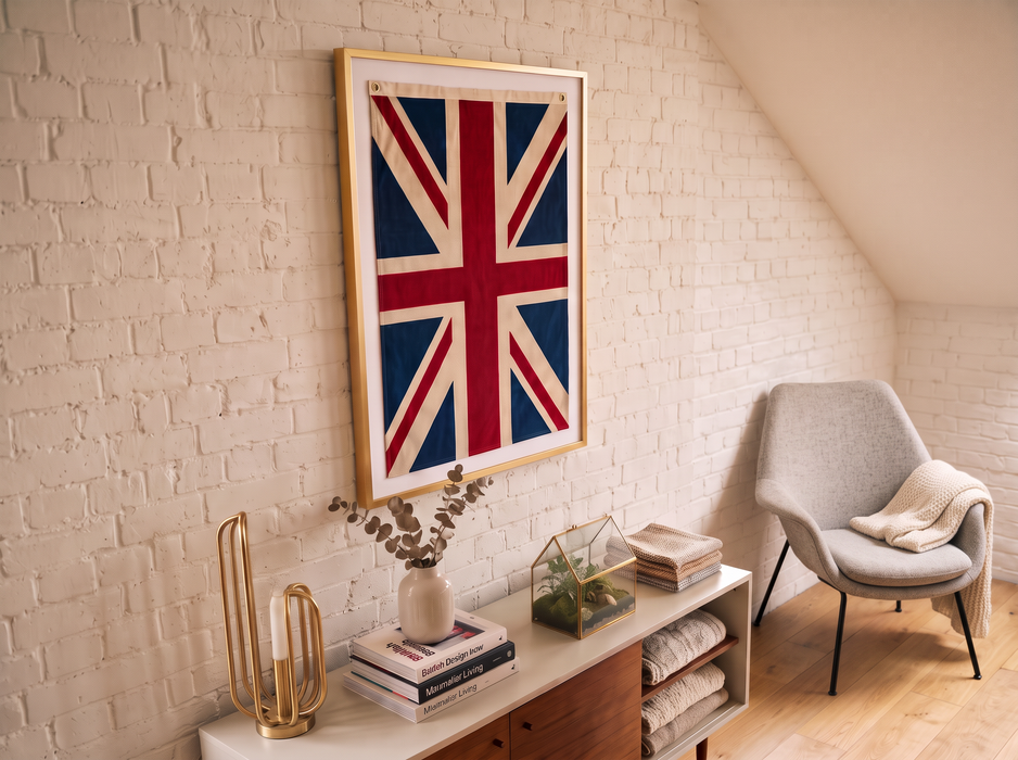 Vertical Union Jack flag , Real Cotton Cloth, USA