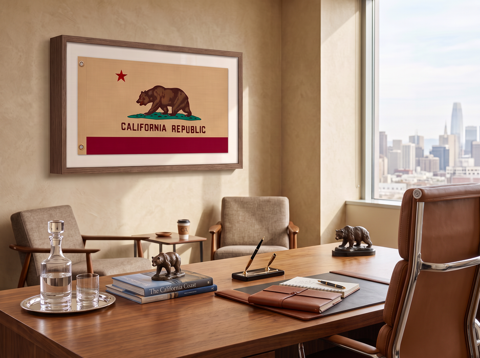 California Flag , Real Cotton Cloth, USA