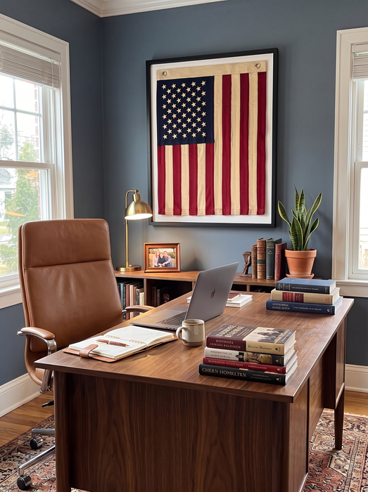 Vertical Framed American Flag Wall Art – Patriotic USA Display