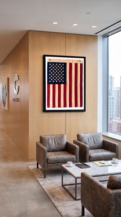 Vertical Framed American Flag Wall Art – Patriotic USA Display