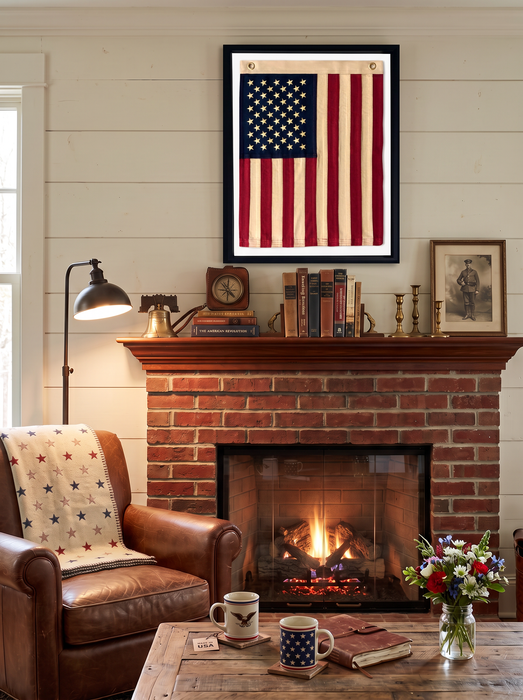 Vertical Framed American Flag Wall Art – Patriotic USA Display