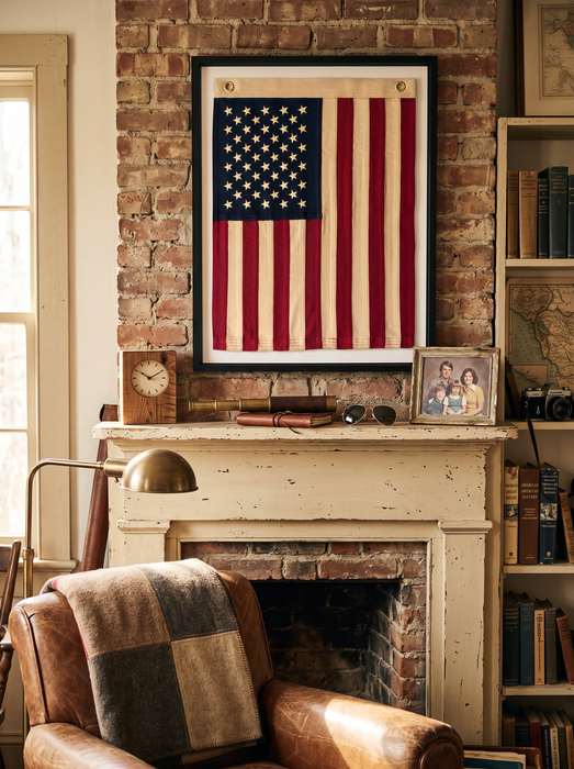 Vertical Framed American Flag Wall Art – Patriotic USA Display