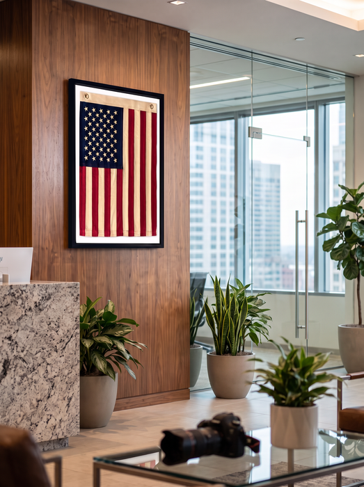 Vertical Framed American Flag Wall Art – Patriotic USA Display