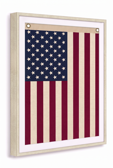 Vertical Framed American Flag Wall Art – Patriotic USA Display
