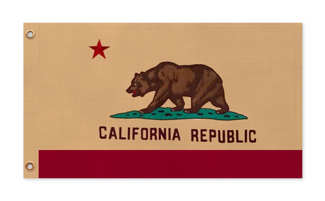 California Flag , Real Cotton Cloth, USA