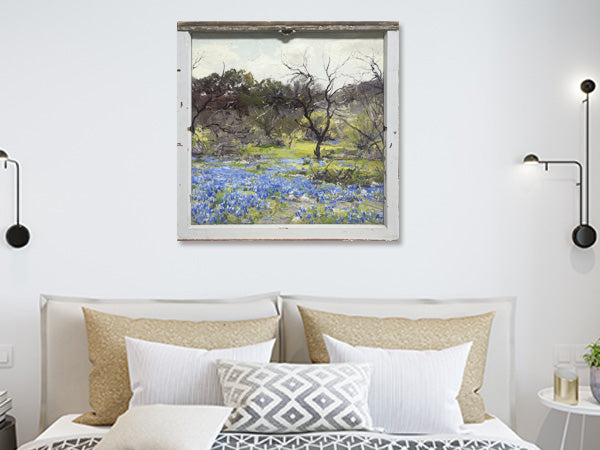 Early Spring Bluebonnets and Mesquite