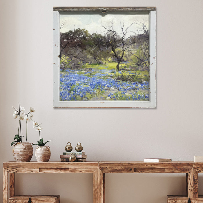 Early Spring Bluebonnets and Mesquite