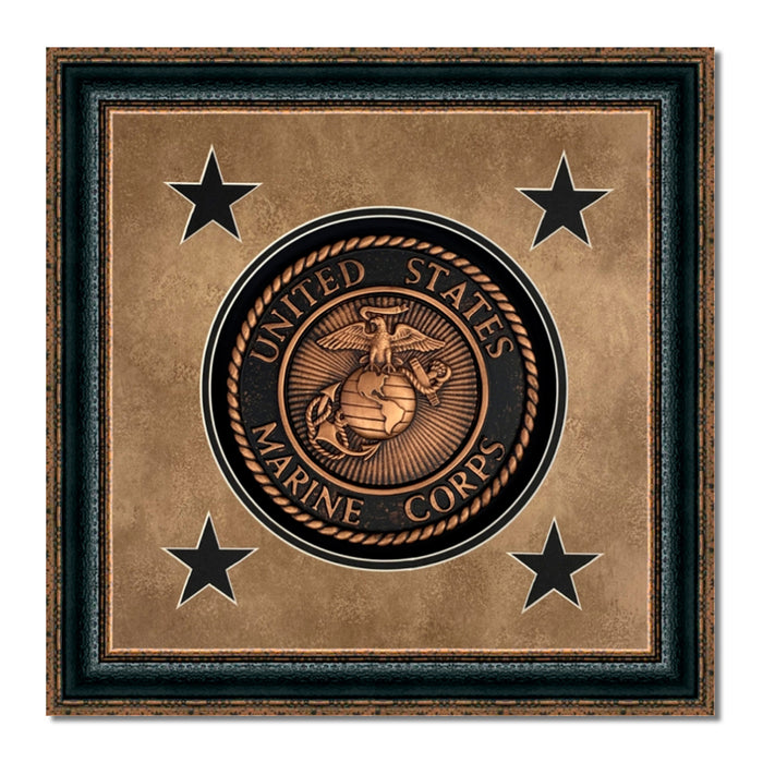 Framed Historic United States Military Seals | 3D Shadowbox | Various Styles & Branches