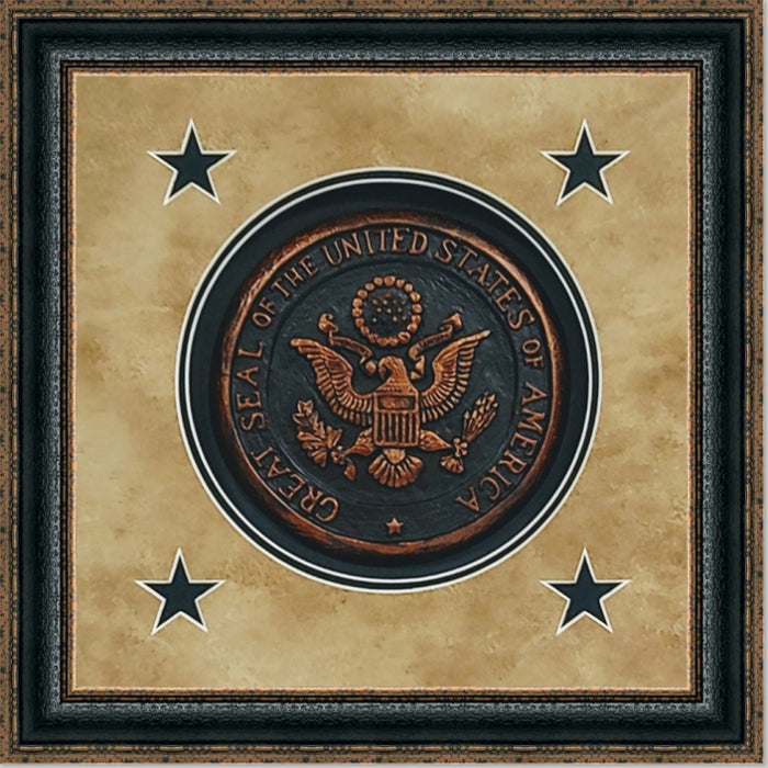 Framed American Seal Shadowbox | 3D-Effect Seal in Double Mat | Various Sizes