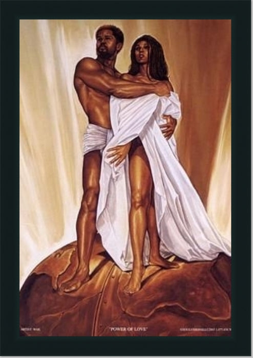 Power of Love | Framed Inspirational Black Art | 41L X 29W Inches