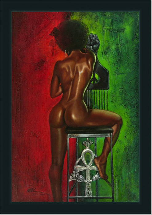 The Blackness | Framed Sensual Black Art | 41L X 29W Inches