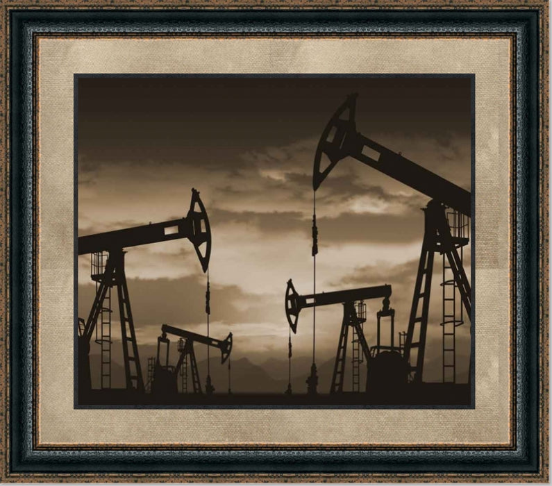 Pump Jacks in Motion | Oil and Gas Canvas or Framed Print | Various Sizes