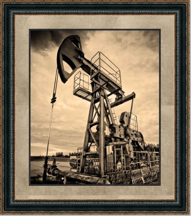 Pump Jack I | Oil and Gas Canvas or Framed Print | Various Sizes