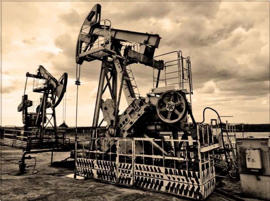 Pump Jack III | Oil and Gas Canvas or Framed Print | Various Sizes
