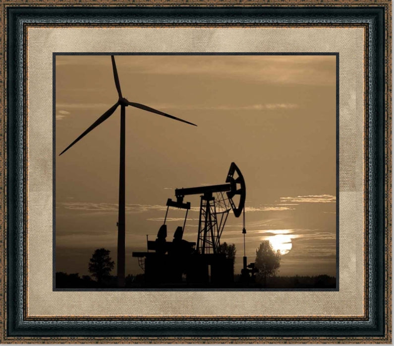 Drilling At Sunrise | Oil and Gas Canvas or Framed Print | Various Sizes