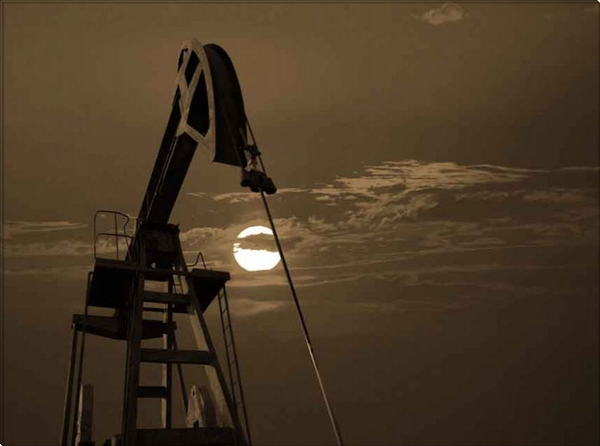 Silhouette | Oil and Gas Canvas or Framed Print | Various Sizes