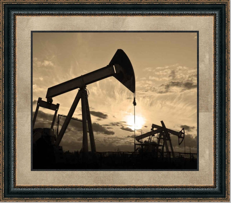 Pump Jack VI | Oil and Gas Canvas or Framed Print | Various Sizes