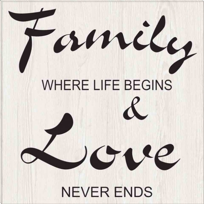 Family & Love | Inspirational Gallery Wrap Canvas Quotes | Various Sizes