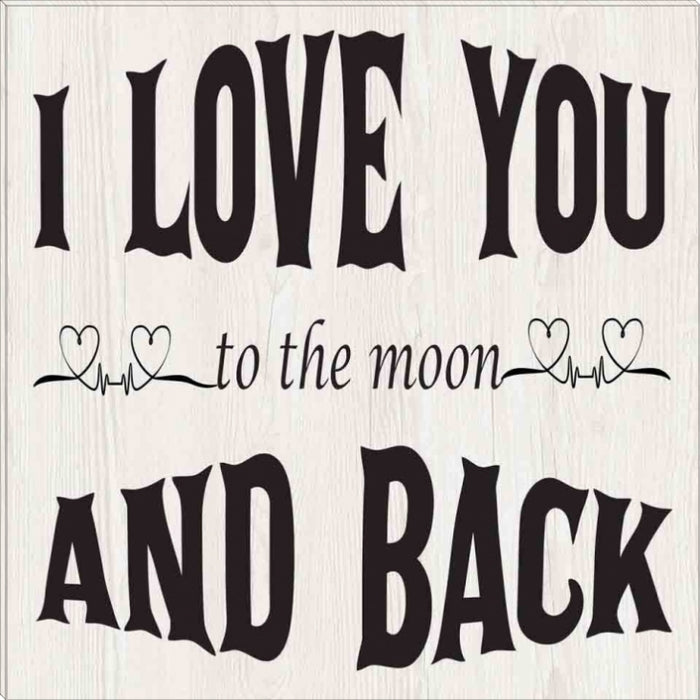 Love You To The Moon & Back | Inspirational Gallery Wrap Canvas Quotes | Various Sizes