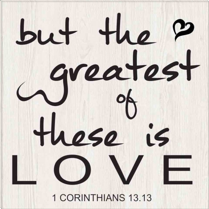 Love Is Greatest | Inspirational Gallery Wrap Canvas Quotes | Various Sizes