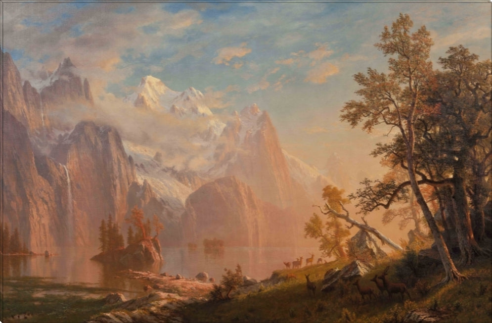 Mount Whitney | Albert Bierstadt Masters Classic Art in Gallery Wrapped Canvas | Various Sizes