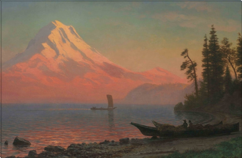 Mount Hood | Albert Bierstadt Masters Classic Art in Gallery Wrapped Canvas | Various Sizes
