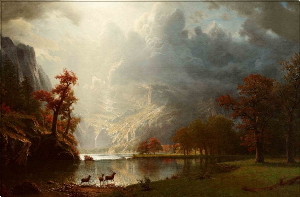 Sierra Nevada Morning | Albert Bierstadt Masters Classic Art in Gallery Wrapped Canvas | Various Sizes