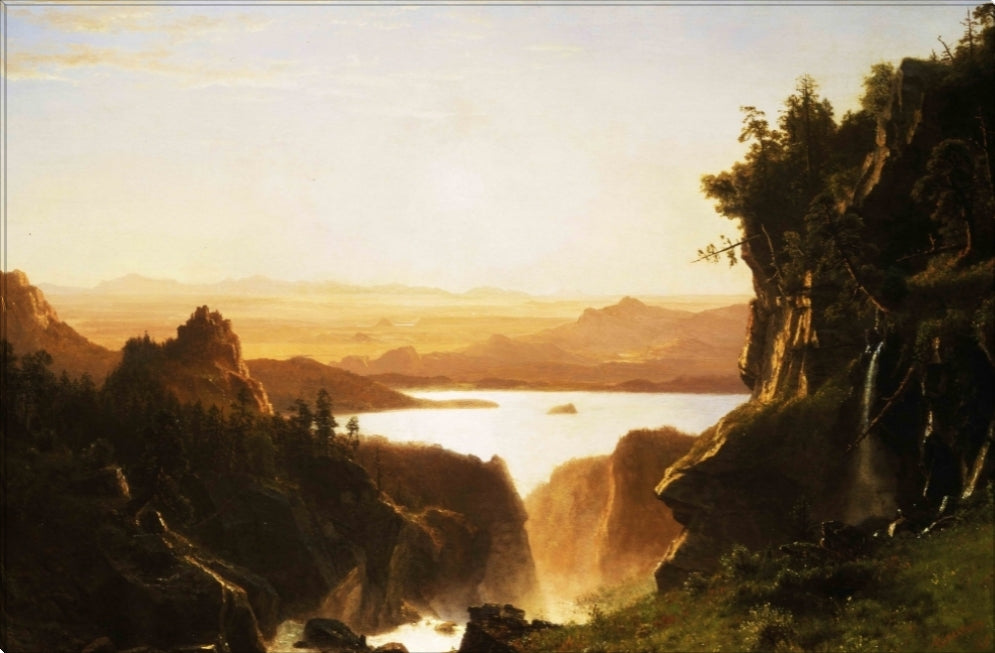 The Golden Lake | Albert Bierstadt Masters Classic Art in Gallery Wrapped Canvas | Various Sizes