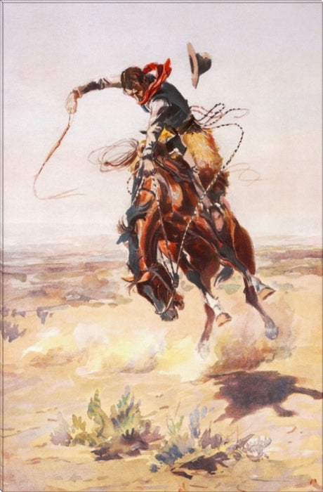 Bucking Horse | Charles Russell Masters Classic Art in Gallery Wrapped Canvas | Various Sizes