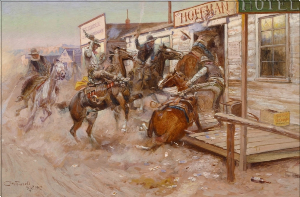 In Without Knocking | Charles Russell Masters Classic Art in Gallery Wrapped Canvas | Various Sizes