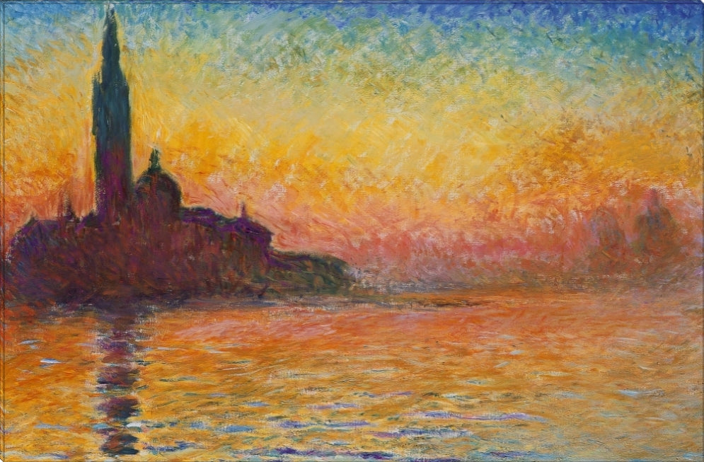 San Giorgio Maggiore at Dusk | Claude Monet Masters Classic Art in Gallery Wrapped Canvas | Various Sizes