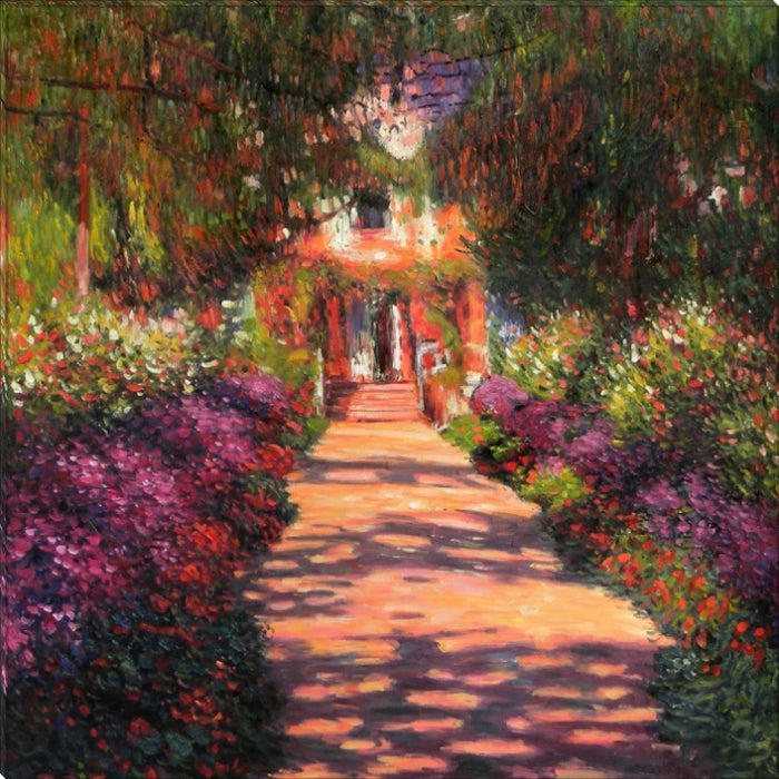 Pathway in Garden | Claude Monet Masters Classic Art in Gallery Wrapped Canvas | Various Sizes