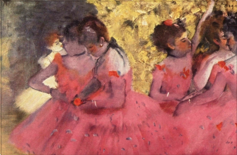 The Pink Dancers | Edgar Degas Masters Classic Art in Gallery Wrapped Canvas | Various Sizes