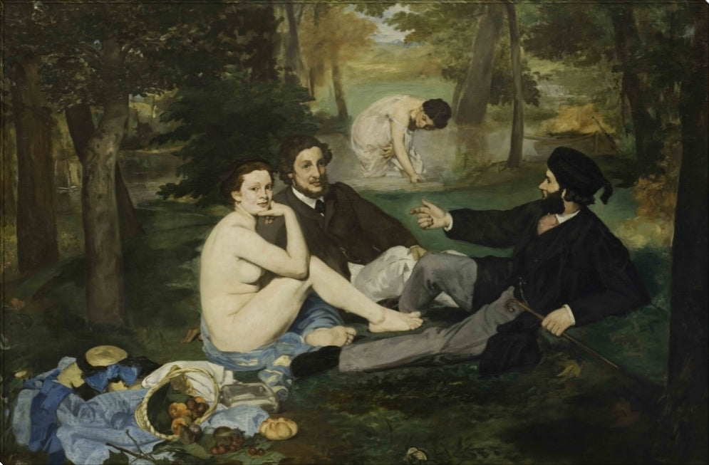Luncheon On The Grass | Edouard Manet Masters Classic Art in Gallery Wrapped Canvas | Various Sizes