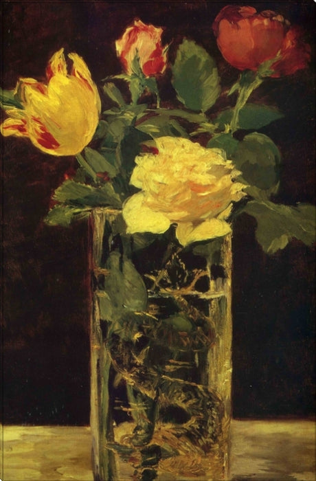 Rose and Tulip | Edouard Manet Masters Classic Art in Gallery Wrapped Canvas | Various Sizes