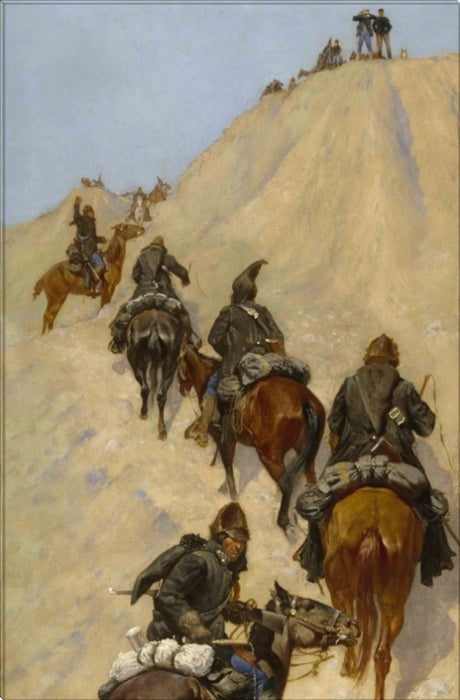 Scouts Climbing A Mountain | Frederic Remington Masters Classic Art in Gallery Wrapped Canvas | Various Sizes