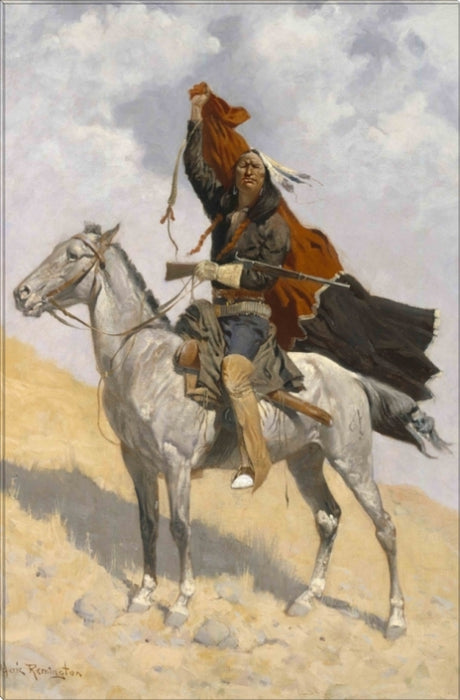 The Blanket Signal | Frederic Remington Masters Classic Art in Gallery Wrapped Canvas | Various Sizes