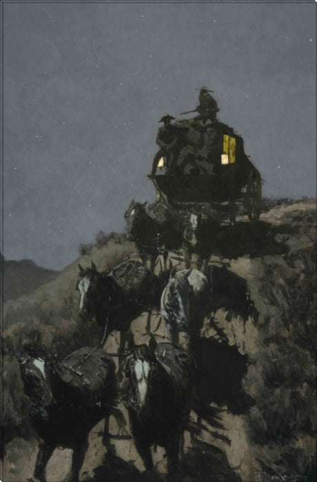 The Old Stage Coach | Frederic Remington Masters Classic Art in Gallery Wrapped Canvas | Various Sizes