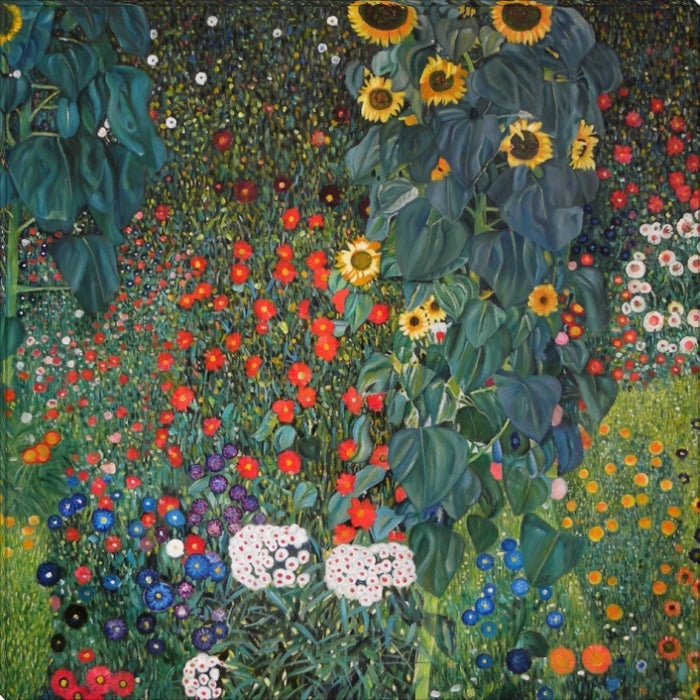 Farm Garden Sunflowers | Gustav Klimt Masters Classic Art in Gallery Wrapped Canvas | Various Sizes