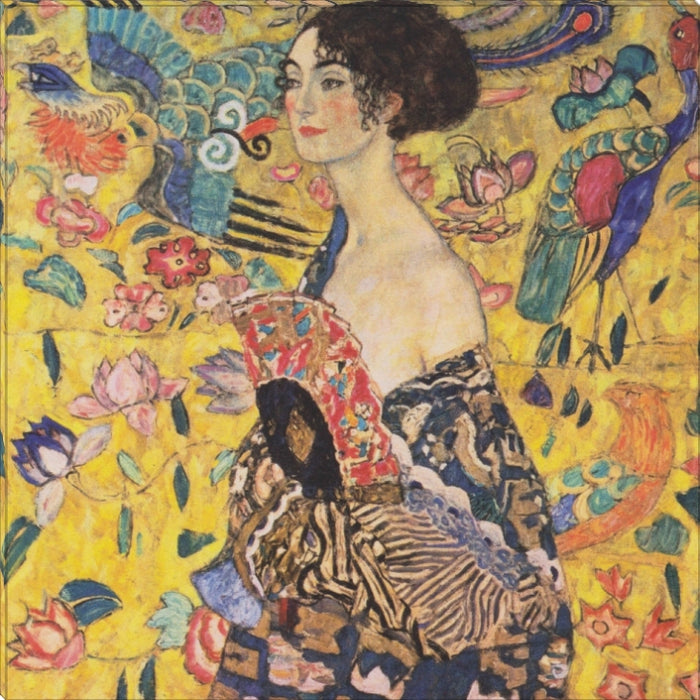 Lady With Fan | Gustav Klimt Masters Classic Art in Gallery Wrapped Canvas | Various Sizes