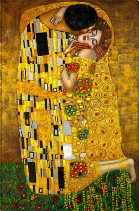 The Kiss | Gustav Klimt Masters Classic Art in Gallery Wrapped Canvas | Various Sizes