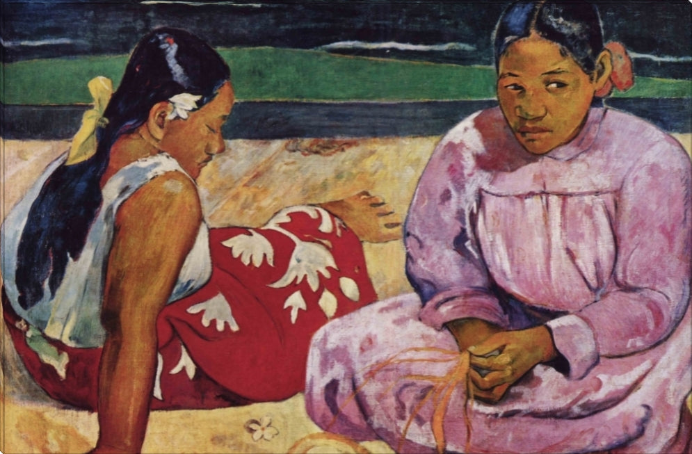 Tahitian Women On The Beach | Paul Gauguin Masters Classic Art in Gallery Wrapped Canvas | Various Sizes