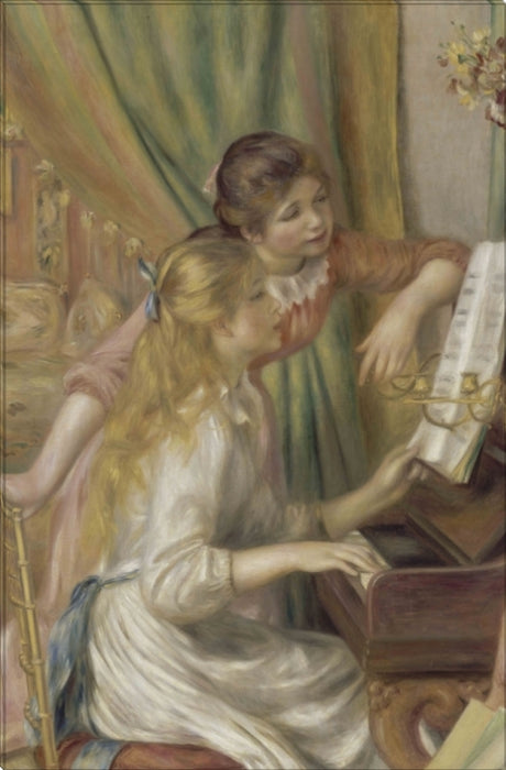 Young Girls at the Piano | Pierre Auguste Renoir Masters Classic Art in Gallery Wrapped Canvas | Various Sizes