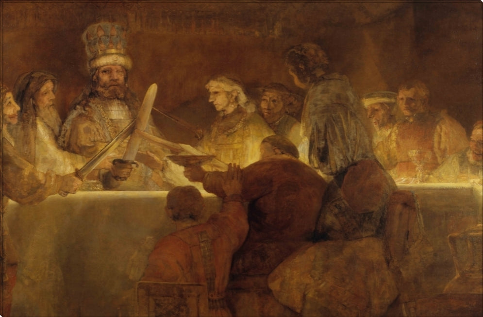 The Conspiracy of the Batavians | Rembrandt Van Rijn Masters Classic Art in Gallery Wrapped Canvas | Various Sizes